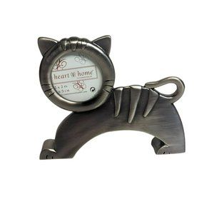Connoisseur Heart & Home Pewter Tabby Cat Picture Frame 2 x 2 Inches